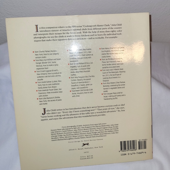 Cooking With Master Chefs, Julia Child Cookbook, 1993 - Picture 6 of 8